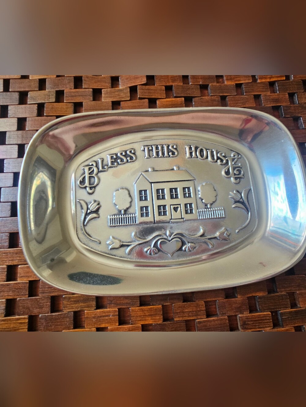 Bless This House Serving Platter Tray Dish